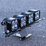 Ram Led Light Mount with 4 Baja Designs XL Lights. 2019 to Current Ram 2500 3500 Trucks