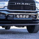 Ram Led Light Mount with 4 Baja Designs XL Lights. 2019 to Current Ram 2500 3500 Trucks