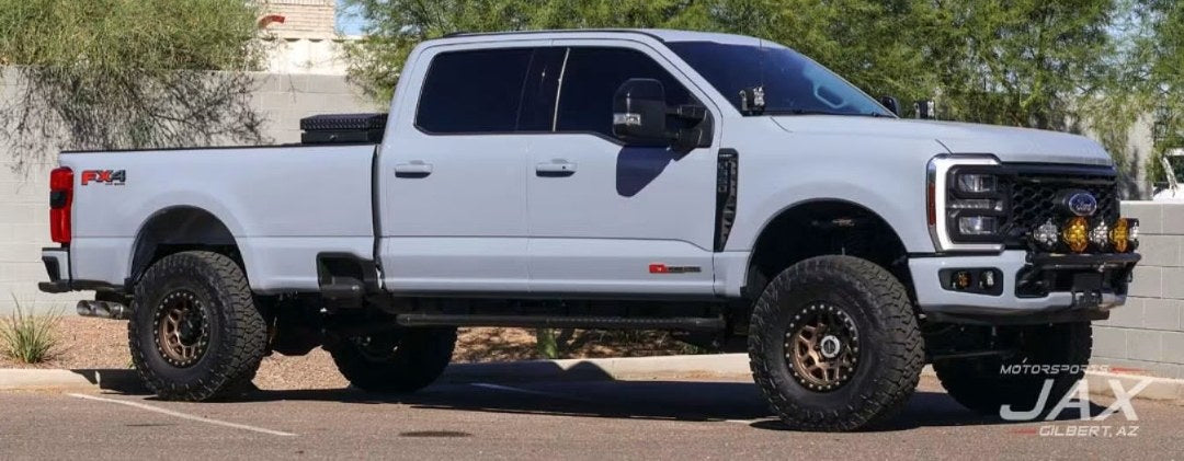 Lifted Ford F-350 Super Duty built at Jax Motorsports in Gilbert, AZ