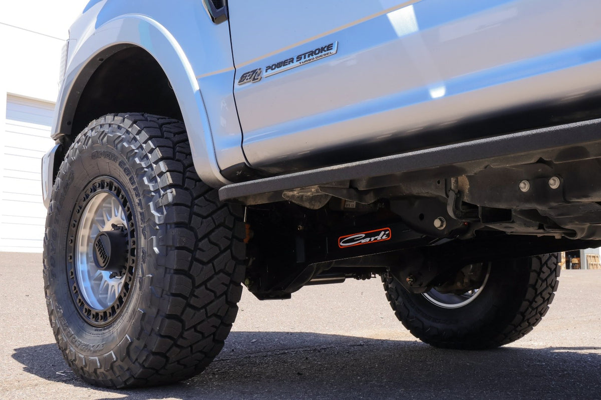 Low-angle suspension and undercarriage of the Tremor